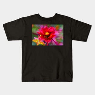 Dahlia, Dahlia, abstract, colorful, flower, bloom Kids T-Shirt